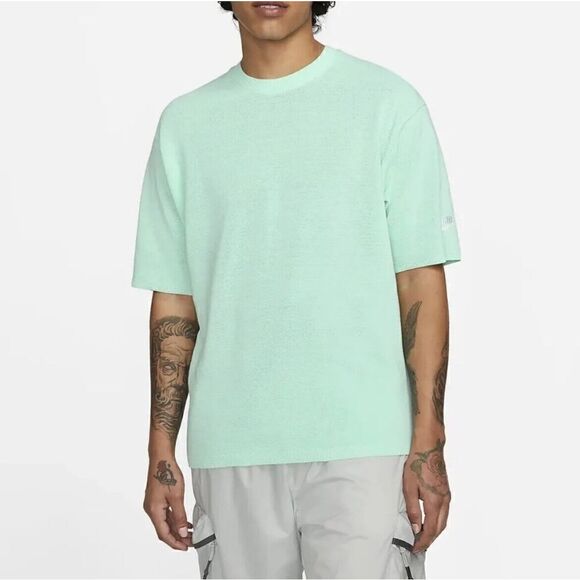 Nike NSW Tech Pack Engineered Knit Short-Sleeve Jumper Sweater Medium DV9983-034 - Picture 4 of 13